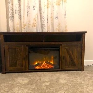 Tv stand with Electric Fireplace